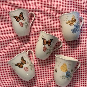 Lenox Butterfly Meadow Mugs - Set of 5